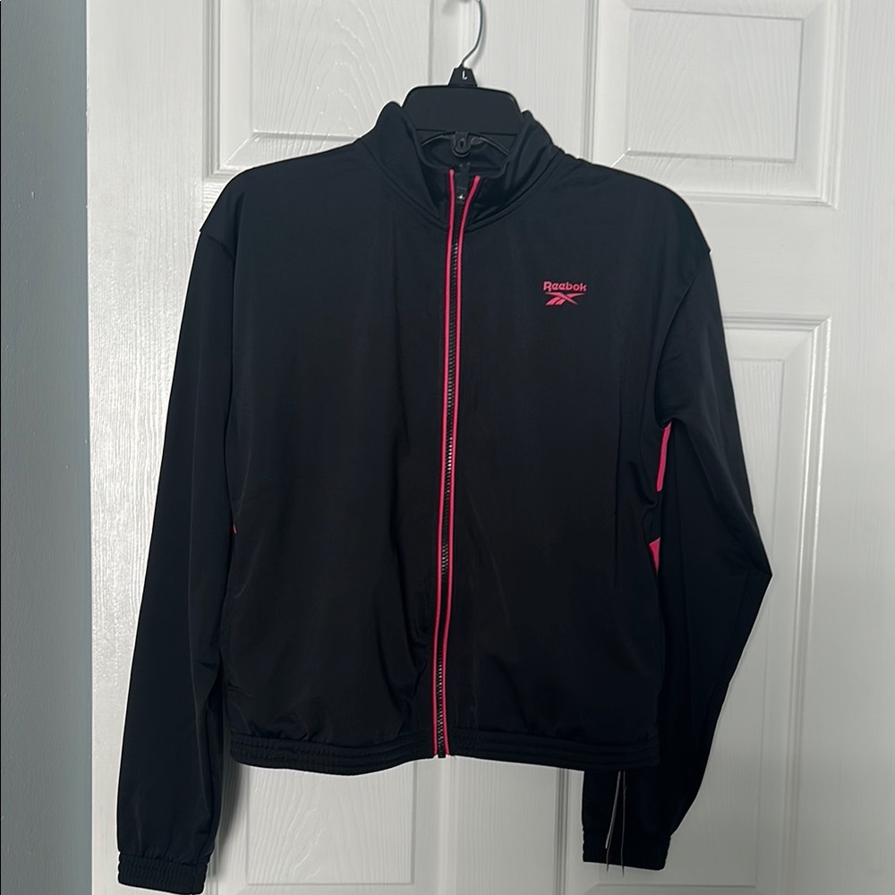 Reebok Black and Pink Athletic Jacket
